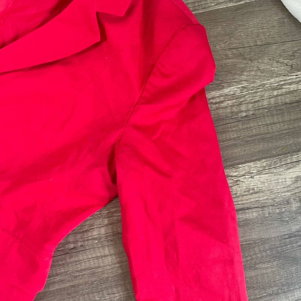 Red Express Button Down Blazer, Size 10 - image 7